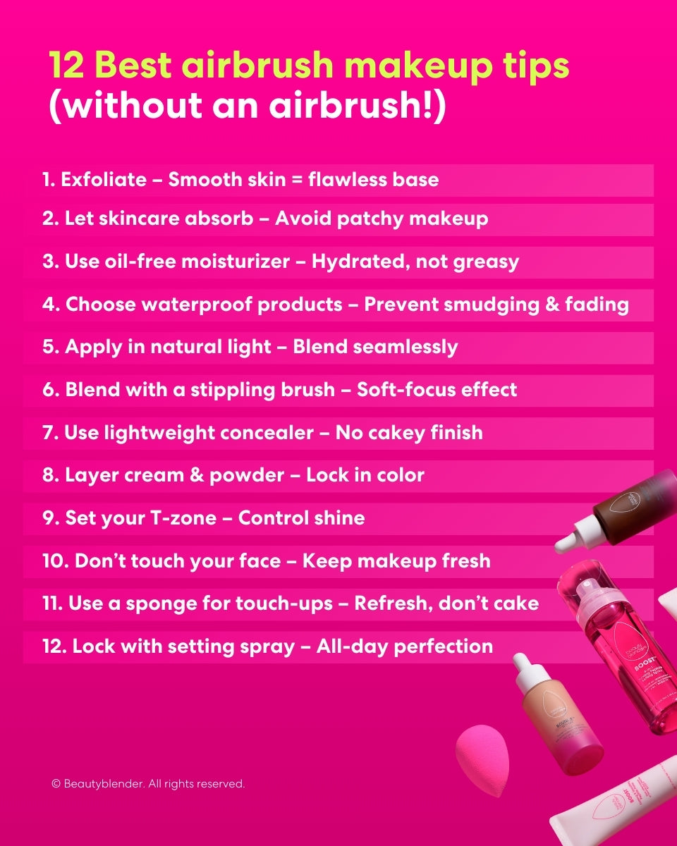 12 Best airbrush makeup tips (without an airbrush!)