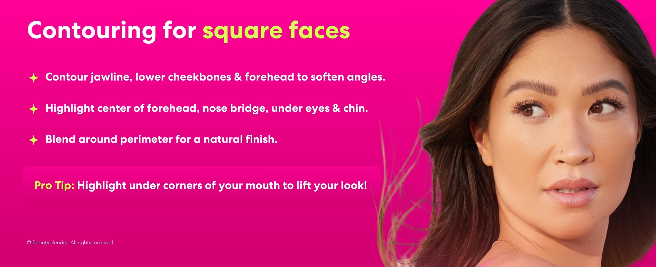 How to contour a square face?