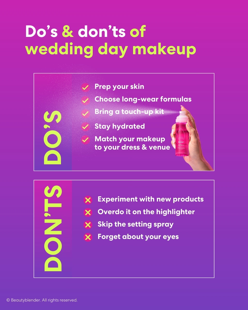 Do's and don'ts of wedding day makeup