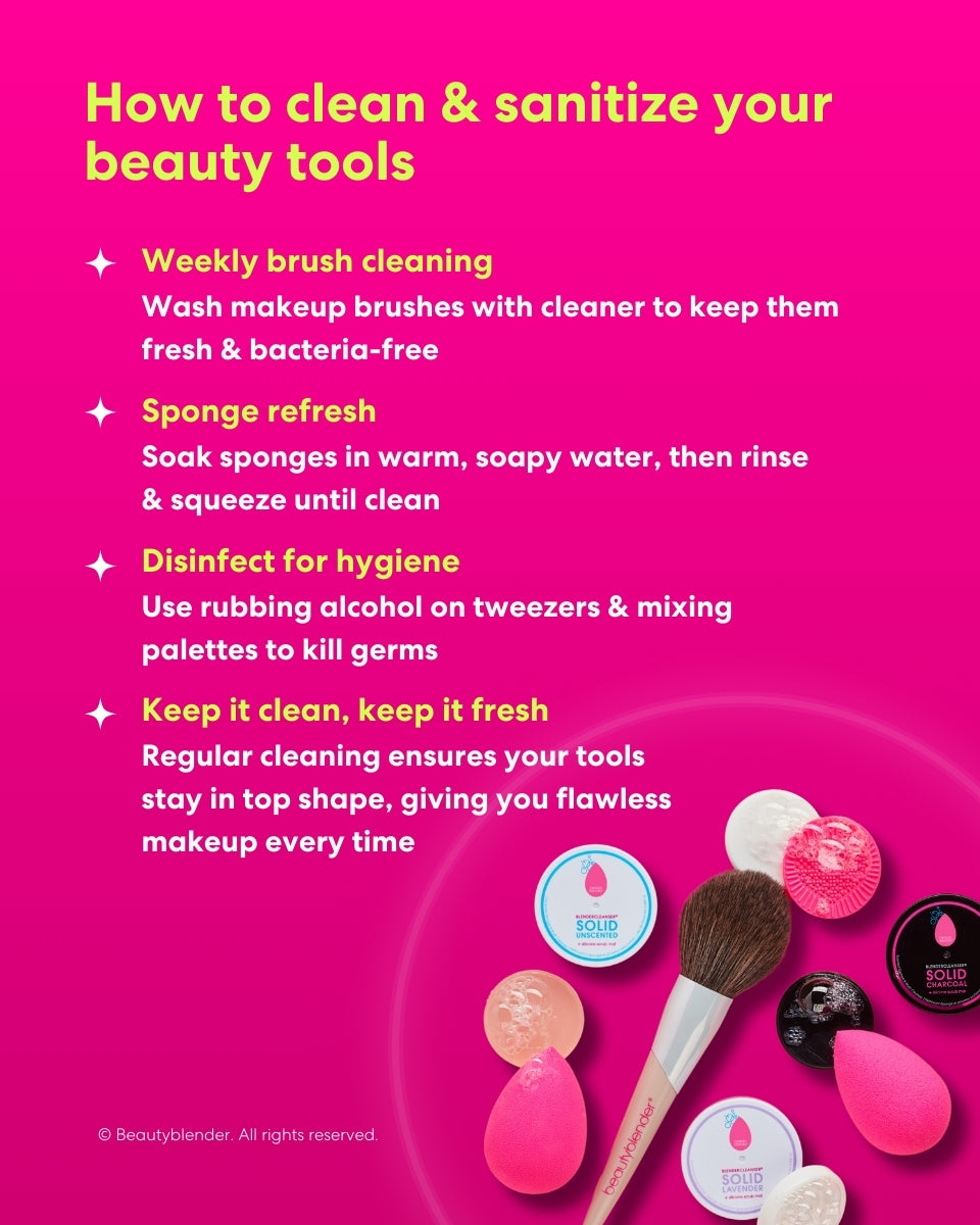 how to clean and sanitize your beauty tools