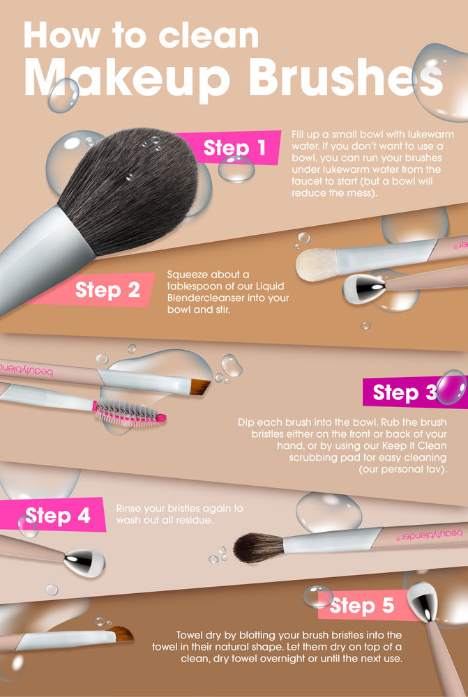 how to clean makeup brushes